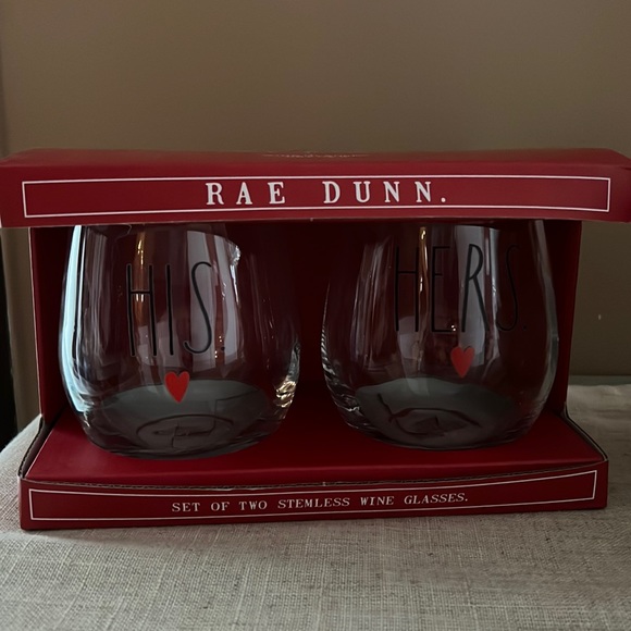 Rae Dunn Wine Glasses - Picture 2 of 2